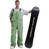 GSOU SNOW Mens Ski Bibs Women Snowboard Pants Bib Snow Insulated Overalls Waterproof Windproof Winter Warm Sport(Light Green)