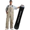 GSOU SNOW Mens Ski Bibs Women Snowboard Pants Bib Snow Insulated Overalls Waterproof Windproof Winter Warm Sport(Light Khaki)