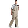 GSOU SNOW Mens Ski Bibs Women Snowboard Pants Bib Snow Insulated Overalls Waterproof Windproof Winter Warm Sport(Light Khaki)