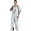 GSOU SNOW Mens Ski Bibs Women Snowboard Pants Bib Snow Insulated Overalls Waterproof Windproof Winter Warm Sport(White)
