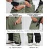 GSOU SNOW Mens Ski Jacket and Pants Set Baggy Snowboard Suit Ski Snowsuit Snow Bibs Waterproof Hooded(Army Green)