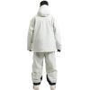 GSOU SNOW Mens Ski Jacket and Pants Set Baggy Snowboard Suit Ski Snowsuit Snow Bibs Waterproof Hooded(Beige)
