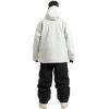 GSOU SNOW Mens Ski Jacket and Pants Set Baggy Snowboard Suit Ski Snowsuit Snow Bibs Waterproof Hooded(Beige Black)