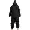 GSOU SNOW Mens Ski Jacket and Pants Set Baggy Snowboard Suit Ski Snowsuit Snow Bibs Waterproof Hooded(Black)