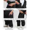GSOU SNOW Mens Ski Jacket and Pants Set Baggy Snowboard Suit Ski Snowsuit Snow Bibs Waterproof Hooded(Black Army)