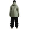 GSOU SNOW Mens Ski Jacket and Pants Set Baggy Snowboard Suit Ski Snowsuit Snow Bibs Waterproof Hooded(Black Army)