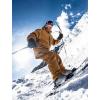 GSOU SNOW Mens Ski Jacket and Pants Set Baggy Snowboard Suit Ski Snowsuit Snow Bibs Waterproof Hooded(Black Coffee)