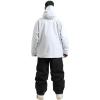 GSOU SNOW Mens Ski Jacket and Pants Set Baggy Snowboard Suit Ski Snowsuit Snow Bibs Waterproof Hooded(Grey Black)