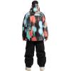 GSOU SNOW Mens Ski Jacket and Pants Set Baggy Snowboard Suit Ski Snowsuit Snow Bibs Waterproof Hooded(Multicolor)