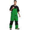 GSOU SNOW Snowboard Bibs Mens Ski Bibs Overalls Snow Pants Womens Waterproof Insulated Sport(Bright Green)