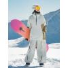 GSOU SNOW Snowboard Pants Mens Womens Retro Baggy Waterproof Reflective Ski Pants Vintage Loose Outwear(Beige 1)
