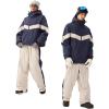GSOU SNOW Snowboard Pants Mens Womens Retro Baggy Waterproof Reflective Ski Pants Vintage Loose Outwear(Beige)