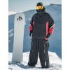 GSOU SNOW Snowboard Pants Mens Womens Retro Baggy Waterproof Reflective Ski Pants Vintage Loose Outwear(Black 1)