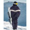 GSOU SNOW Snowboard Pants Mens Womens Retro Baggy Waterproof Reflective Ski Pants Vintage Loose Outwear(Navy Blue)
