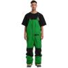 GSOU SNOW Snowboard Bibs Mens Ski Bibs Overalls Snow Pants Womens Waterproof Insulated Sport(Bright Green)