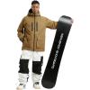 GSOU SNOW Men’s Ski Jacket Snowboard Snow Coat Waterproof Windproof Insulated Winter Mountain Outdoor Sports Fixed Hooded(Khaki)