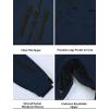GSOU SNOW Men’s Ski Jacket Snowboard Snow Coat Waterproof Windproof Insulated Winter Mountain Outdoor Sports Fixed Hooded(Navy)