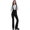 GSOU SNOW Womens Ski Bibs Snow Pants Snowboard Slim Overalls Insulated Waterproof Windproof Warm Winter(Black White Leopard Print)