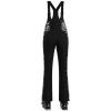 GSOU SNOW Womens Ski Bibs Snow Pants Snowboard Slim Overalls Insulated Waterproof Windproof Warm Winter(Black White Leopard Print)