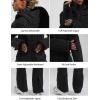 GSOU SNOW Womens Ski Suit One Piece Snowsuit Snowboard Jacket Slim Snow Jumpsuit Faux Fur Ski Outfit Waterproof(Black-01)