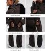 GSOU SNOW Womens Ski Suit One Piece Snowsuit Snowboard Jacket Slim Snow Jumpsuit Faux Fur Ski Outfit Waterproof(Coffee)