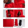 GSOU SNOW Womens Ski Suit One Piece Snowsuit Snowboard Jacket Slim Snow Jumpsuit Faux Fur Ski Outfit Waterproof(Red)