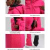 GSOU SNOW Womens Ski Suit One Piece Snowsuit Snowboard Jacket Slim Snow Jumpsuit Faux Fur Ski Outfit Waterproof(Rose Red)