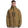 GSOU SNOW Men’s Ski Jacket Snowboard Snow Coat Waterproof Windproof Insulated Winter Mountain Outdoor Sports Fixed Hooded(Khaki)