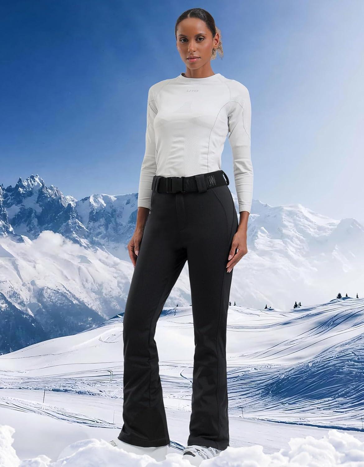 image:imageGSOU SNOW Ski Pants Women Snowboard Pants Slim Snow Insulated Warm Waterproof Windproof Winter OutdoorBlack M