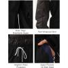 GSOU SNOW Women Mens Snow Pants Baggy Snowboard Pants Retro Sporty Side Stripe Ski Pants Insulated Waterproof Winter Outdoor(Black)