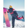 GSOU SNOW Women Mens Snow Pants Baggy Snowboard Pants Retro Sporty Side Stripe Ski Pants Insulated Waterproof Winter Outdoor(Black-1)