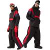 GSOU SNOW Women Mens Snow Pants Baggy Snowboard Pants Retro Sporty Side Stripe Ski Pants Insulated Waterproof Winter Outdoor(Deep Coffee)