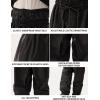 GSOU SNOW Women Mens Snow Pants Baggy Snowboard Pants Retro Sporty Side Stripe Ski Pants Insulated Waterproof Winter Outdoor(Deep Coffee)