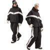 GSOU SNOW Snowboard Pants Mens Womens Retro Baggy Waterproof Reflective Ski Pants Vintage Loose Outwear Not Insulated(Black)