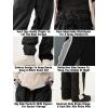 GSOU SNOW Snowboard Pants Mens Womens Retro Baggy Waterproof Reflective Ski Pants Vintage Loose Outwear Not Insulated(Black)