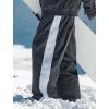 GSOU SNOW Snowboard Pants Mens Womens Retro Baggy Waterproof Reflective Ski Pants Vintage Loose Outwear Not Insulated(Black)