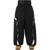 GSOU SNOW Snowboard Pants Mens Womens Retro Baggy Waterproof Reflective Ski Pants Vintage Loose Outwear Not Insulated(Black 1)