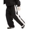GSOU SNOW Snowboard Pants Mens Womens Retro Baggy Waterproof Reflective Ski Pants Vintage Loose Outwear Not Insulated(Black)