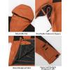 GSOU SNOW Men Ski Jacket Snowboard Snow Coat Warm Winter Waterproof Mountain Hooded(Coffee Black)