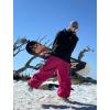 GSOU SNOW Women Men Ski Pants Snowboard Pants Super Baggy Snowboarding Loose Snow Sport Insulation Waterproof Windproof(Rose)
