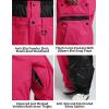 GSOU SNOW Women Men Ski Pants Snowboard Pants Super Baggy Snowboarding Loose Snow Sport Insulation Waterproof Windproof(Rose)