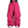 GSOU SNOW Women Men Ski Pants Snowboard Pants Super Baggy Snowboarding Loose Snow Sport Insulation Waterproof Windproof(Rose)