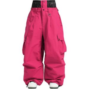 GSOU SNOW Women Men Ski Pants Snowboard Pants Super Baggy Snowboarding Loose Snow Sport Insulation Waterproof Windproof(Rose)