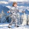 GSOU SNOW Kids Snow Suit One Piece Ski Suit Boys Girls Snowboard Jumpsuits Waterproof Youth Snowsuit Outfit(Grey)