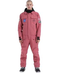 GSOU SNOW Ski Suits Women Men One Piece Snow Suits Waterproof Windproof Men Snowsuit Insulated Ski Jumpsuit for Snow Sports(Pink)
