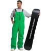 GSOU SNOW Mens Ski Bibs Women Snowboard Pants Bib Snow Insulated Overalls Waterproof Windproof Winter Warm Sport(Dark Green)