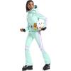 GSOU SNOW Ski Suit Women Snowsuit Slim One Piece Jumpsuit Snow Jackets Waterproof Winter Windproof Outdoor Sports Warm(Light Blue)