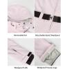 GSOU SNOW Ski Suit Women Snowsuit Slim One Piece Jumpsuit Snow Jackets Waterproof Winter Windproof Outdoor Sports Warm(Pink)