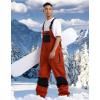 GSOU SNOW Women Men Ski Bibs Snowboard Pants Snow Bibs Overalls Waterproof Windproof Insulated Winter Sport Warm(Brick Red)