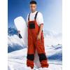 GSOU SNOW Women Men Ski Bibs Snowboard Pants Snow Bibs Overalls Waterproof Windproof Insulated Winter Sport Warm(Brick Red)